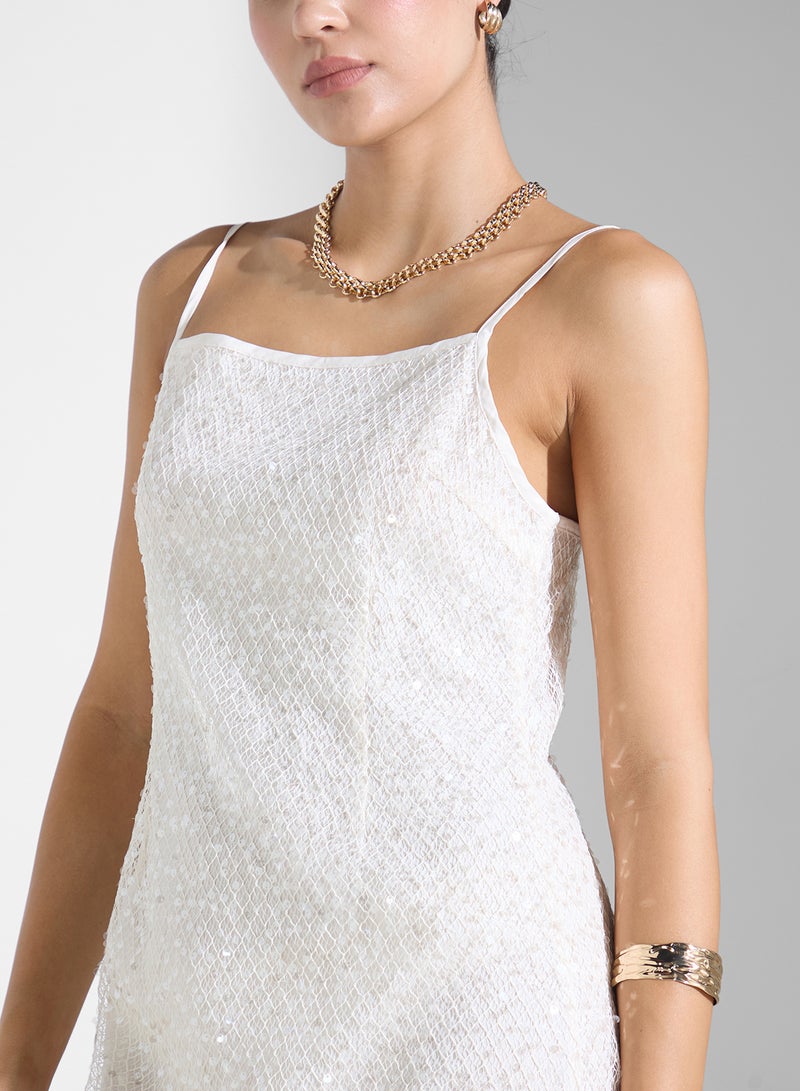 Ginger Strappy Sequins Drop Waist Dress - Image 3