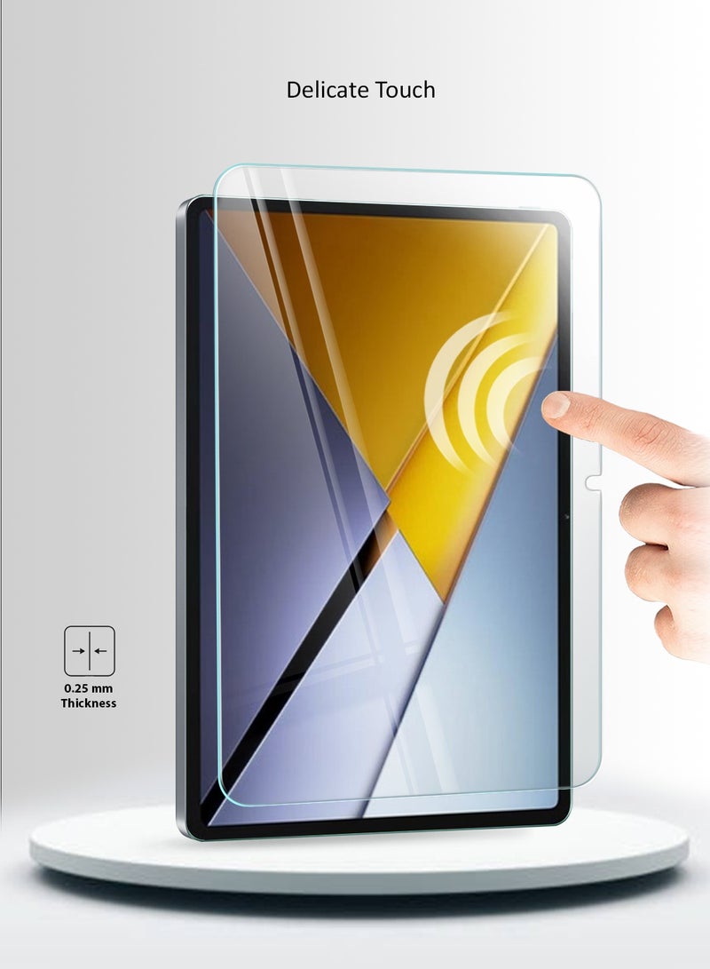 Wtech Xiaomi Poco Pad X1 (11.2 inch) 2025 WTech Premium Series Curved Edges 9H HD Full Cover Tempered Glass Tablet Screen Protector (TSGPCN) - Clear - Image 4