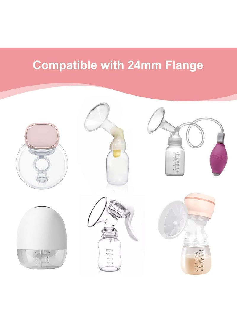 Womdee 5Pcs Silicone Flange Inserts 13/15/17/19/21mm, for Momcozy, Medela, Willow S9/S10/S12 Wearable Hand Free Breast Pump Flange Insert, Reduce 24mm Shield/Flange Nipple Tunnel Down to Correct Size - Image 5