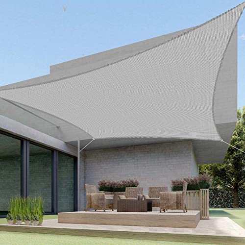 ECOOPTS ECOOPTS 8'x10' HDPE Sun Shade Sail Rectangle Canopy Shades for Outdoor Patio Pergola Cover Blockage 95% UV  - Image 1