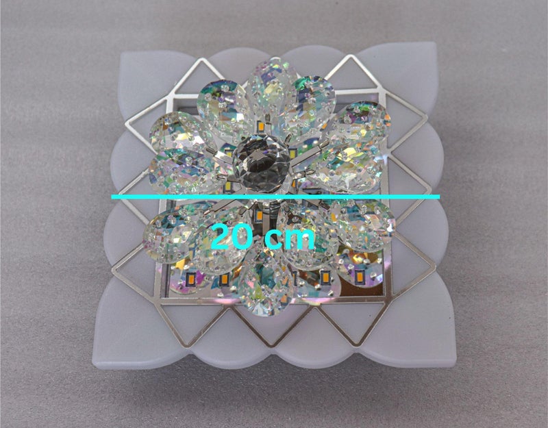 swanart Dynamic Moving Crystal Flower Chandelier – Multi-Color RGB LED Decorative Ceiling Lamp for Modern Living Rooms & Bedrooms, Enhances Home Ambiance - Image 2