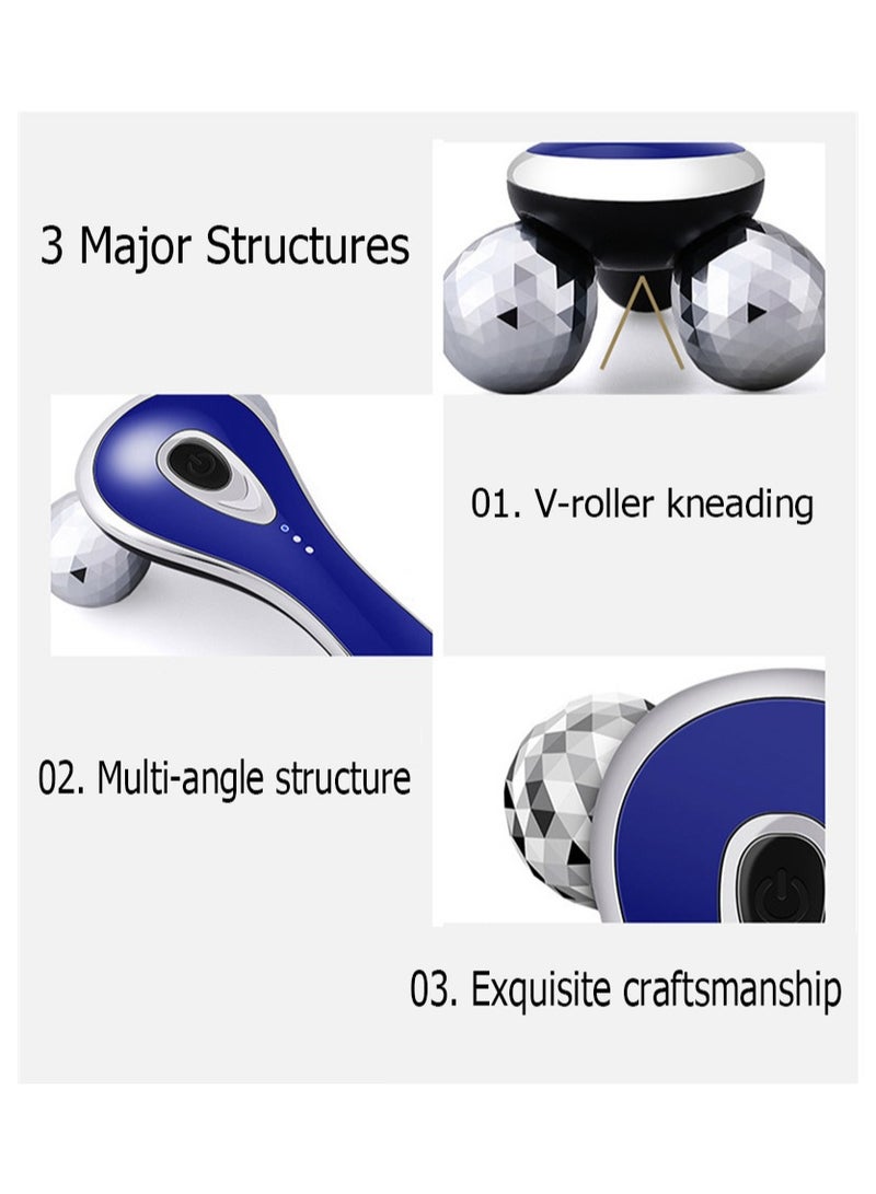 3D Electric Facial Massage Roller V Shape Vibration Face Lifting Tighten Anti Wrinkle Body Slimming Machine Skin Care Tool for Women