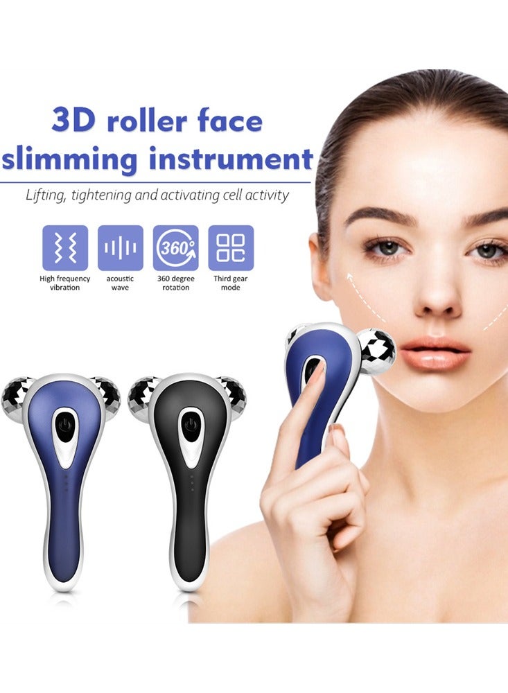 3D Electric Facial Massage Roller V Shape Vibration Face Lifting Tighten Anti Wrinkle Body Slimming Machine Skin Care Tool for Women