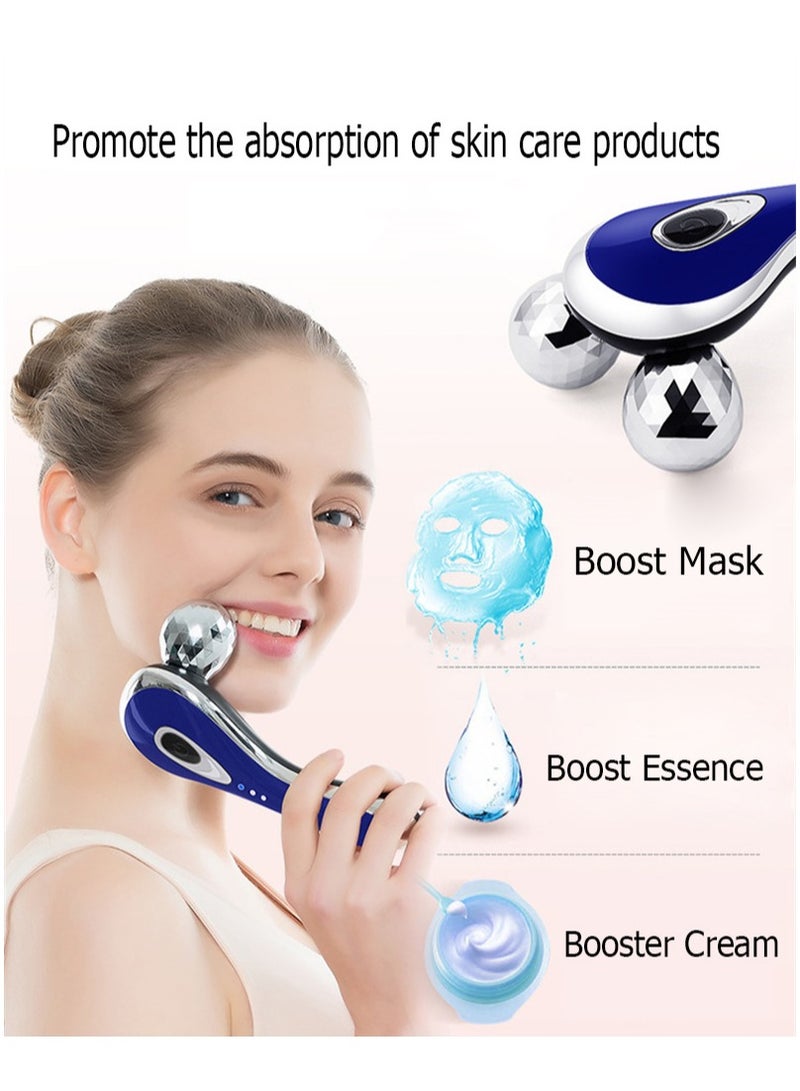 3D Electric Facial Massage Roller V Shape Vibration Face Lifting Tighten Anti Wrinkle Body Slimming Machine Skin Care Tool for Women