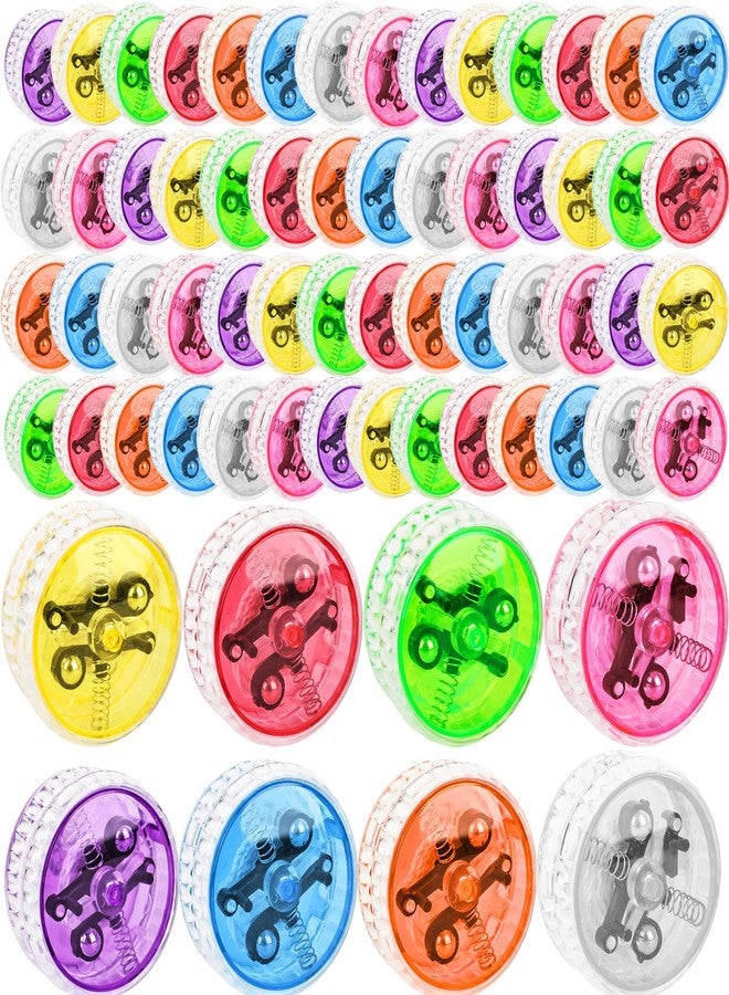 Drayear 64 Pack Light Up Yo Yo Bulk Plastic LED Responsive Yoyo Ball for Beginner Level Birthday Christmas Halloween Party Favors Goodie Bags, 8 Colors - Image 1