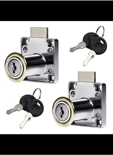 2pcs Cabinet Locks with 2 Keys not Universal Office Desk Drawer Lock