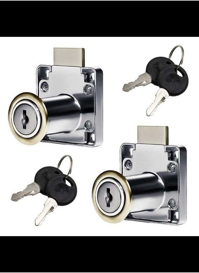 Generic - 2pcs Cabinet Locks with 2 Keys not Universal Office Desk Drawer Lock - Image 1