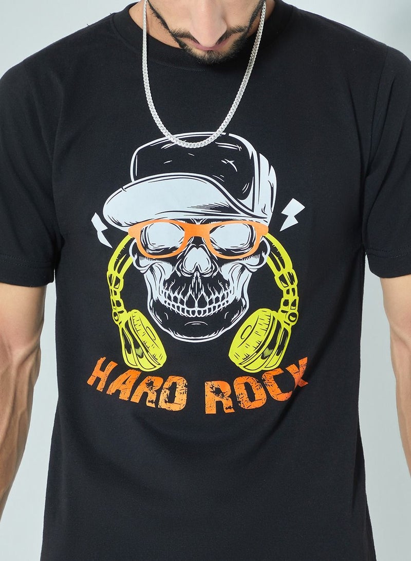 MAGNUM OPUS Graphic Skull Print Crew Neck T-shirt - Image 2