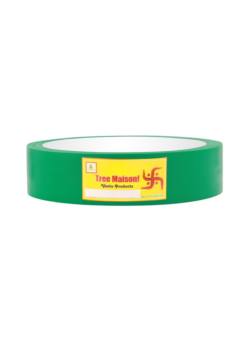 TREEMAISON TREEMAISON Vastu Green Tape | Size - 1 Inch (24 mm) Approx | Length- 20 Meter (Approx) | Vastu Tape Remedy for Toilet | Vastu Tape for Main Door Entrance | Tape Remedy | Pack of 1  - Image 1