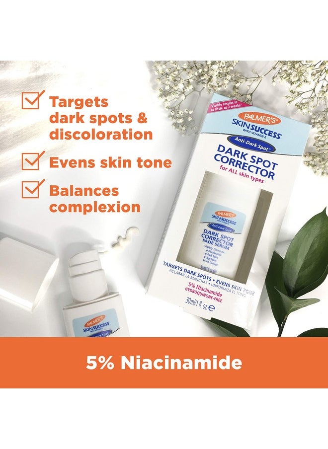 PALMER'S - Palmer's Skin Success Dark Spot Corrector Fade Serum with Vitamin E and Niacinamide, Helps Reduce Dark Spots and Discoloration, Facial Serum for Uneven Skintone, 1 Ounce - Image 1