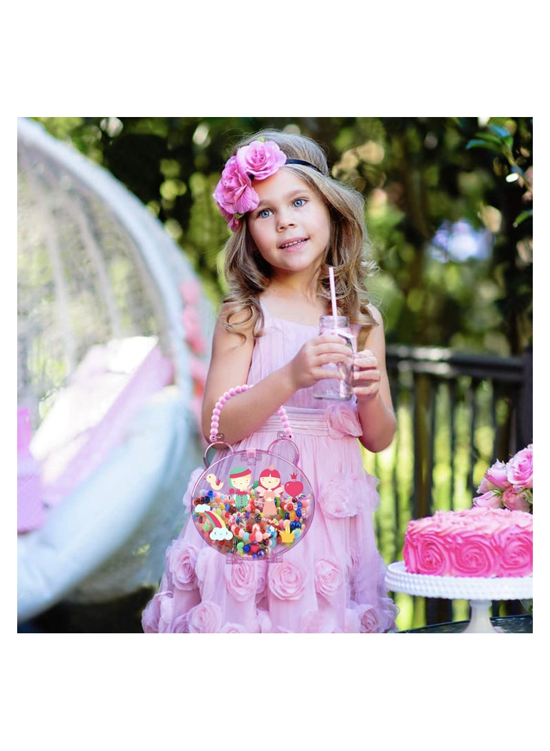 SYOSI 8 علبة تخزين بلاستيكية صغيرة شفافة على شكل دب لمستلزمات الحرف والمجوهرات للأطفال - Image 4