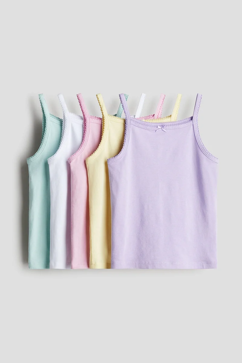 H&M 5-pack jersey vest tops