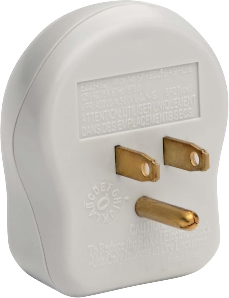 TRIPPLITE Eaton SPIKECUBE Single Outlet Surge Protector Power Strip, 600 Joule Rating, Diagnostic LEDs, Portable Direct Plug-in Outlet Extender, Lifetime Manufacturer's Guarantee & $5,000 Insurance - Image 2