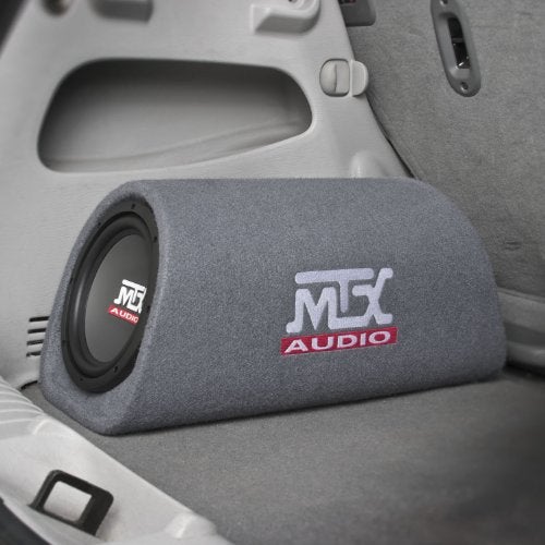 MTX Audio RT8PT 8 Inch 240 Watt Car Loaded Universal Powered High Performance Amplified Tube Box Vented Subwoofer Enclosure, RCA Connectivity - Image 2