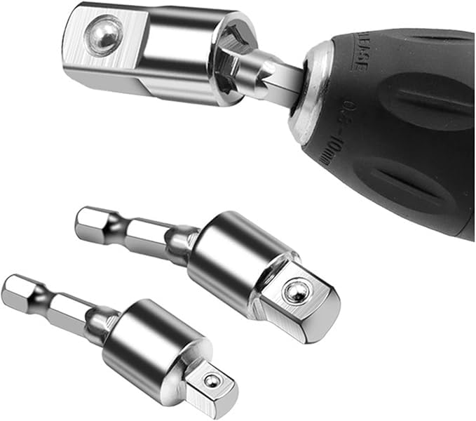 NityaEcommerce 14 38 12 Electric Wrench Drill Socket Adapter Rotatable Square Socket Converter Tool Fit for Impact Driver Hex Wrench Socket - Image 3