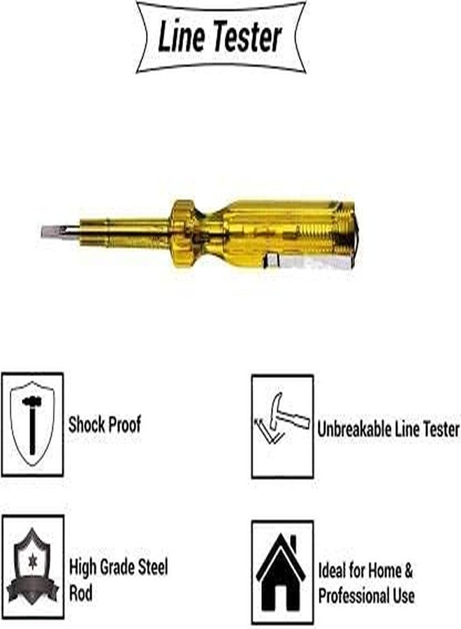 PILERMAN Combo of Plier, 2in1 Screwdriver, Line Tester, Electrical Tape, Wire Cutter Hand Tools Kit (5 Tools) - Image 4