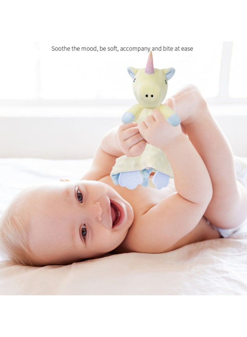Jingke Baby Safety Blanket Cute Animals Seeping Doll Safety Blanket Early Education Educational Toys Comfort Towel,Dog Style - Image 5