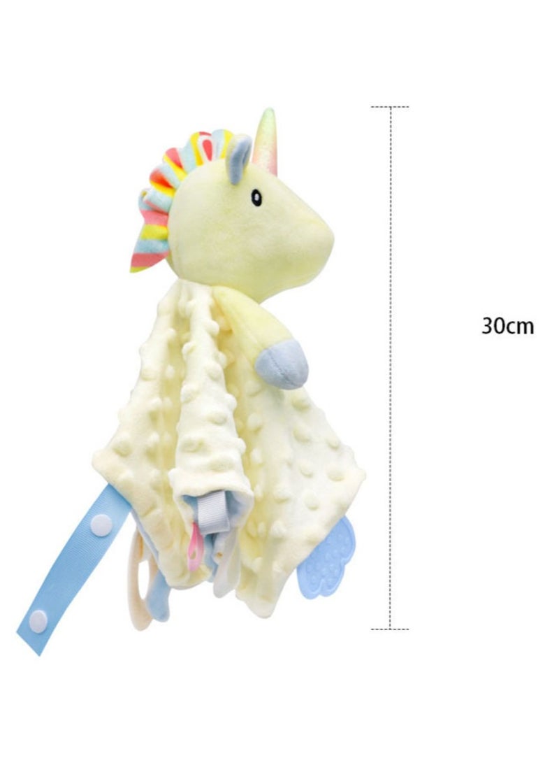 Jingke Baby Safety Blanket Cute Animals Seeping Doll Safety Blanket Early Education Educational Toys Comfort Towel,Dog Style - Image 3