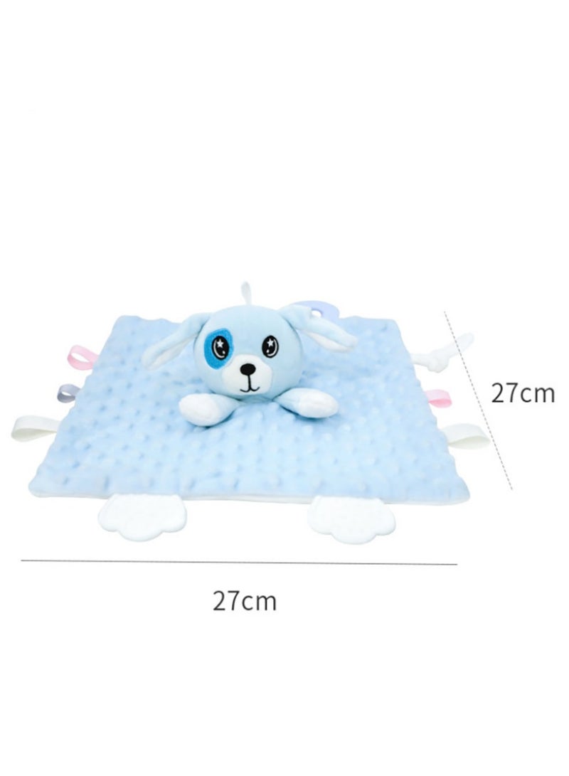 Jingke Baby Safety Blanket Cute Animals Seeping Doll Safety Blanket Early Education Educational Toys Comfort Towel,Dog Style - Image 2