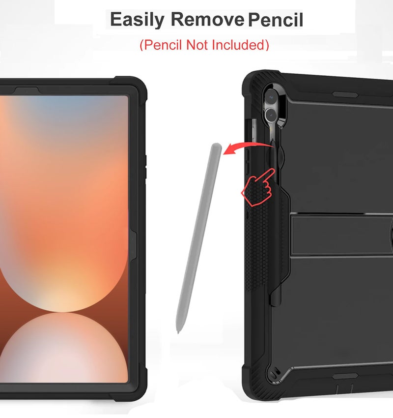 TGK Heavy Duty Shockproof Protection Kickstand Hybrid Case Cover for Samsung Galaxy Tab S10 Ultra/Tab S9 Ultra 14.6 Inch/Tab S8 Ultra 14.6 Inch (Black) - Image 5