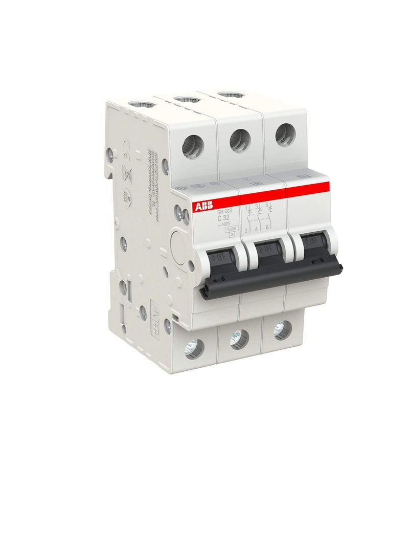 ABB ABB Three pole Miniature Circuit Breaker 32A TP MCB 6KA TYPE C SH203-C32 2CDS213001R0324  - Image 3