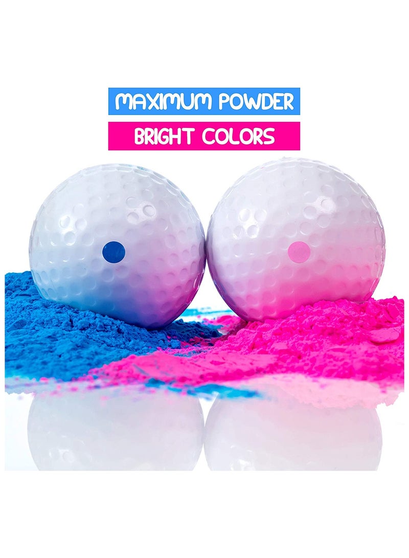 SYOSI Gender Reveal Golf Balls, One Pink, One Blue And A Wooden Tee Included, Best Gift For Expecting Parents - Image 3