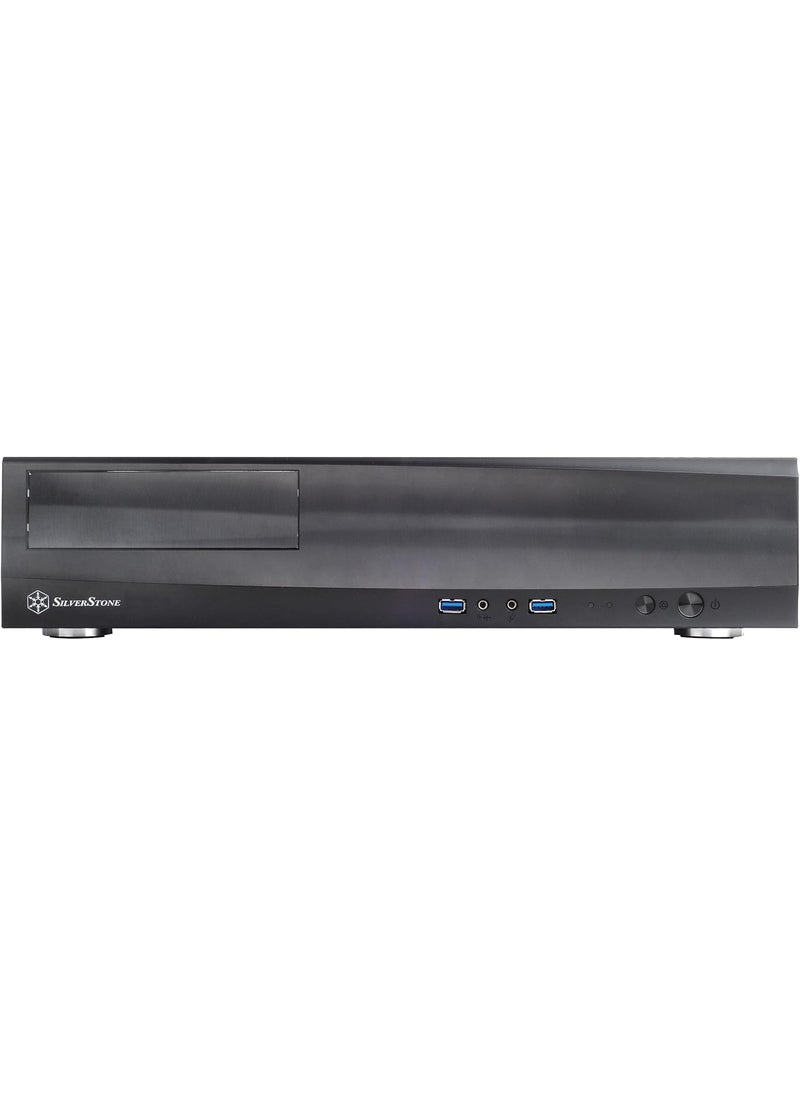 SilverStone SilverStone Technology ML03B Milo Series AluminumSteel MicroATX Media CenterHTPC Case Black ML03Bx  - Image 3