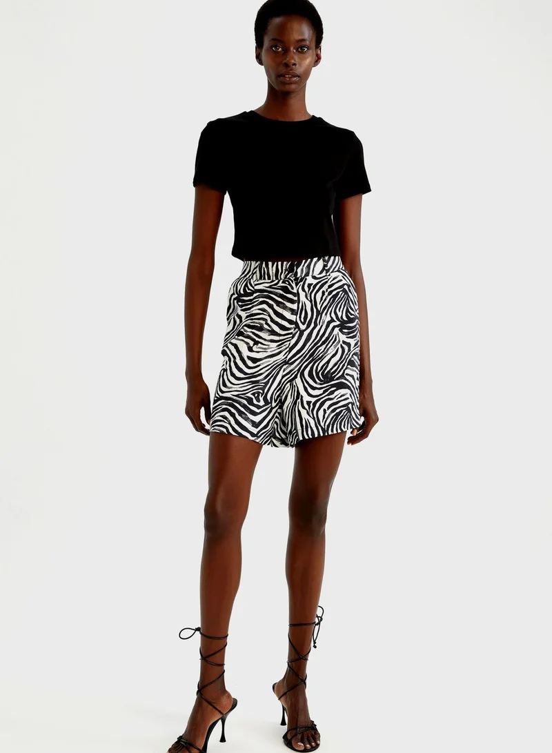 DeFacto High Waist Printed Short
