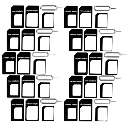 SaiTech IT New Nano and Micro Sim Adapter with Eject Pin Needle - 10 Pack - Image 1