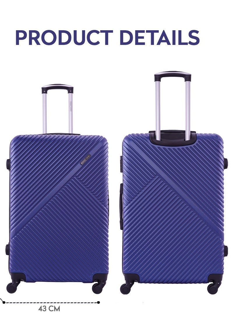 PARAJOHN Aurora Cabin-Size Small (20-Inch) ABS Hard Case Luggage Trolley Bag with 4 Spinner Wheels and Lock – Navy Blue  - Image 4