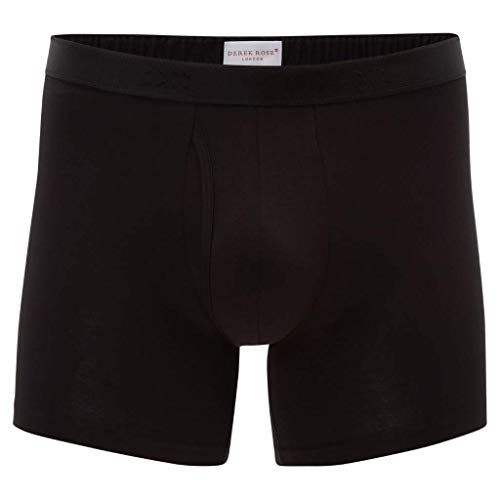 Derek Rose Men's Jack 1 Pima Cotton Stretch Trunk Underwear (Black, Large) - Image 5