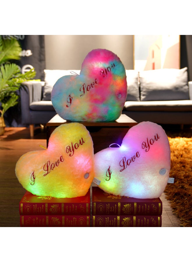 Colorful Music Lighting Plush Toy Pillow Star Shaped Soft Doll Night Glow Cute Pillow For Youth 15-35 Years Old-Color:five-pointed Star Color-Height:Five-pointed Star 35*40cm - Image 2