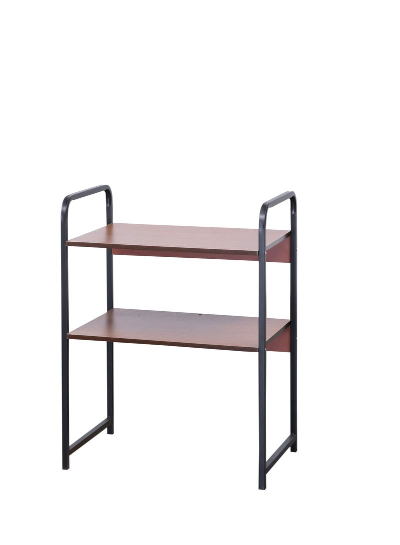 دبيلو تي- إيزي كير رف مطبخ خشبي من الخشب - بلوط غامق | منظم الرفوف | رف تخزين المطبخ | رف مطبخ خشبي | ستاند مطبخ | حامل ميكروويف للمطبخ | منظم مطبخ | رف مطبخ معدني - Image 1