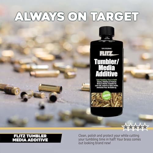 Flitz Tumbler Media Additive - 7.6oz Bottle of USA-Made Brass Cleaner Reloading Liquid for Ammo, Copper, & All Metals - Ammonia-Free Tumbling Polish to Remove Oxidation, Powder Residue (3 Pack) - Image 2