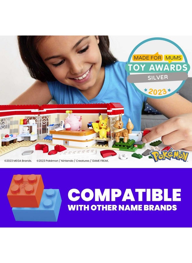 Mega Brands MEGA Pokemon Action Figure Building Toys, Forest Pokemon Center with 648 Pieces, 4 Poseable Characters, Toy Idea for Kids  - Image 2