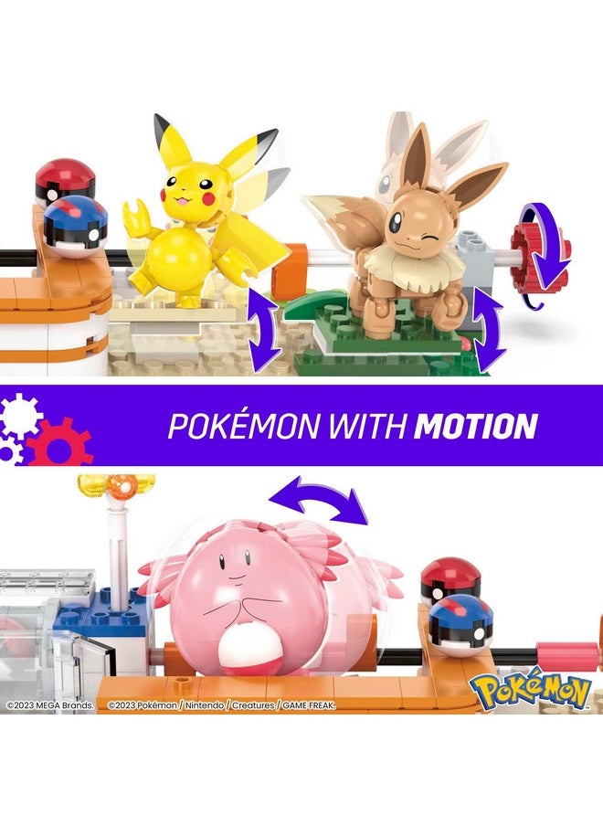 Mega Brands MEGA Pokemon Action Figure Building Toys, Forest Pokemon Center with 648 Pieces, 4 Poseable Characters, Toy Idea for Kids  - Image 3