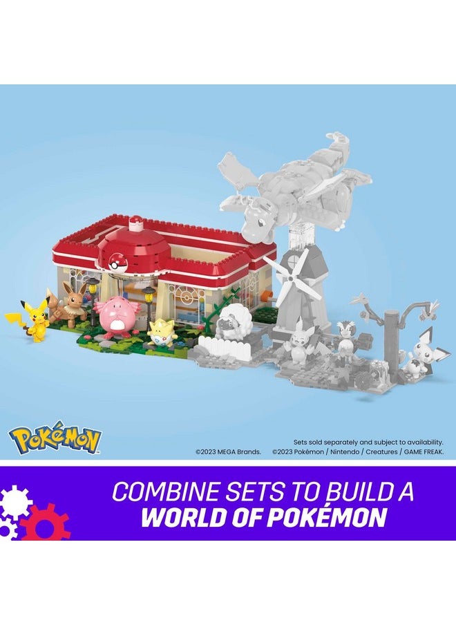 Mega Brands MEGA Pokemon Action Figure Building Toys, Forest Pokemon Center with 648 Pieces, 4 Poseable Characters, Toy Idea for Kids  - Image 5
