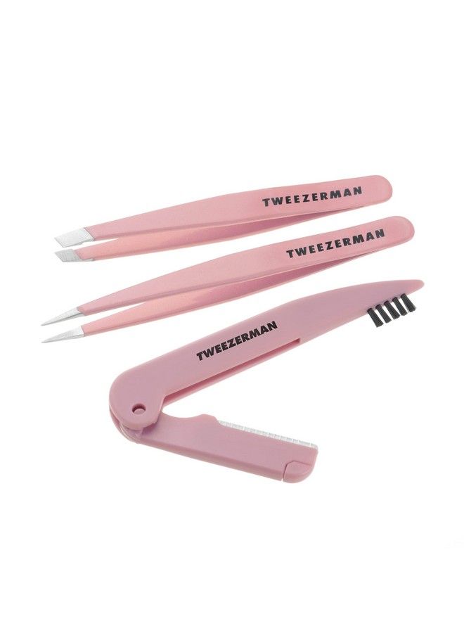 Tweezerman Exclusive Rose Tea Brow Sculpting Set - Image 1