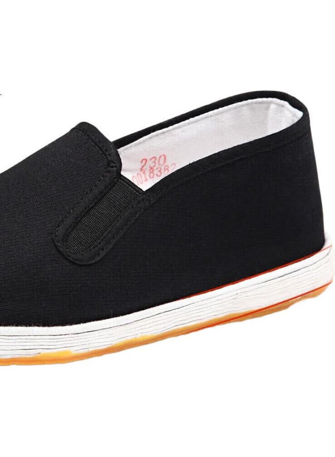 BUSHEYUAN Traditional Handmade Layered Sole Cloth Shoes Women'S Single Shoes Cow Tendon Sole Old Beijing Cloth Shoes Women Yw08 Black 40 - Image 2