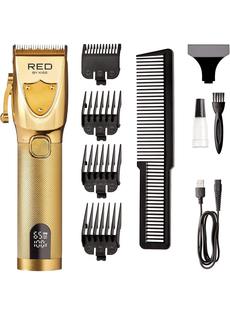 Red by Kiss RED by Kiss Cordless Hair Clippers Hair Trimmer for Professional Haircut Grooming Kit for Men Ultra CleanCut Clipper 