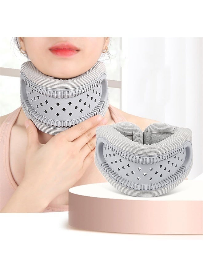 YelaJoy Neck Brace for Pain Relief,Soft Adjustable Cervical Collar,Neck Traction Device,Women Men Cervical Spine Pressure Relief(Grey) ﻿ - Image 1