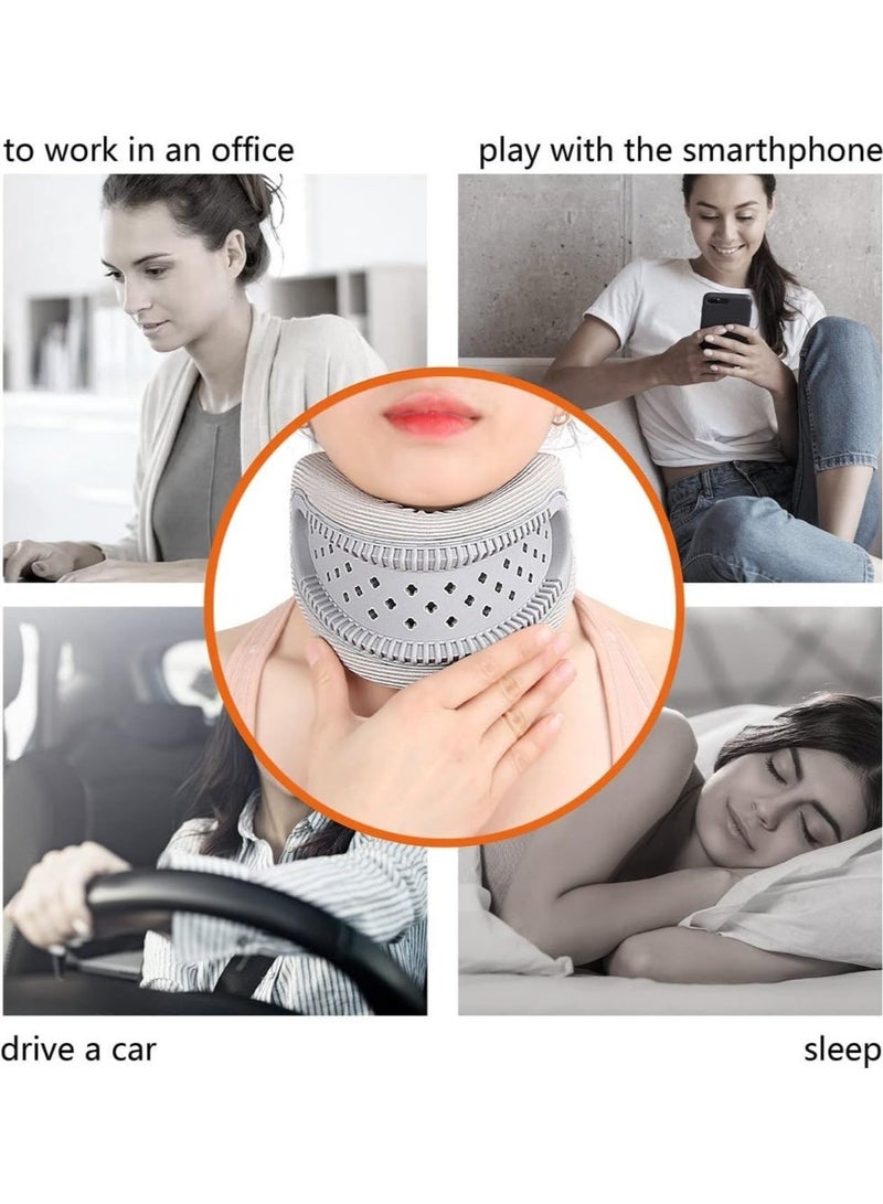 YelaJoy Neck Brace for Pain Relief,Soft Adjustable Cervical Collar,Neck Traction Device,Women Men Cervical Spine Pressure Relief(Grey) ﻿ - Image 3