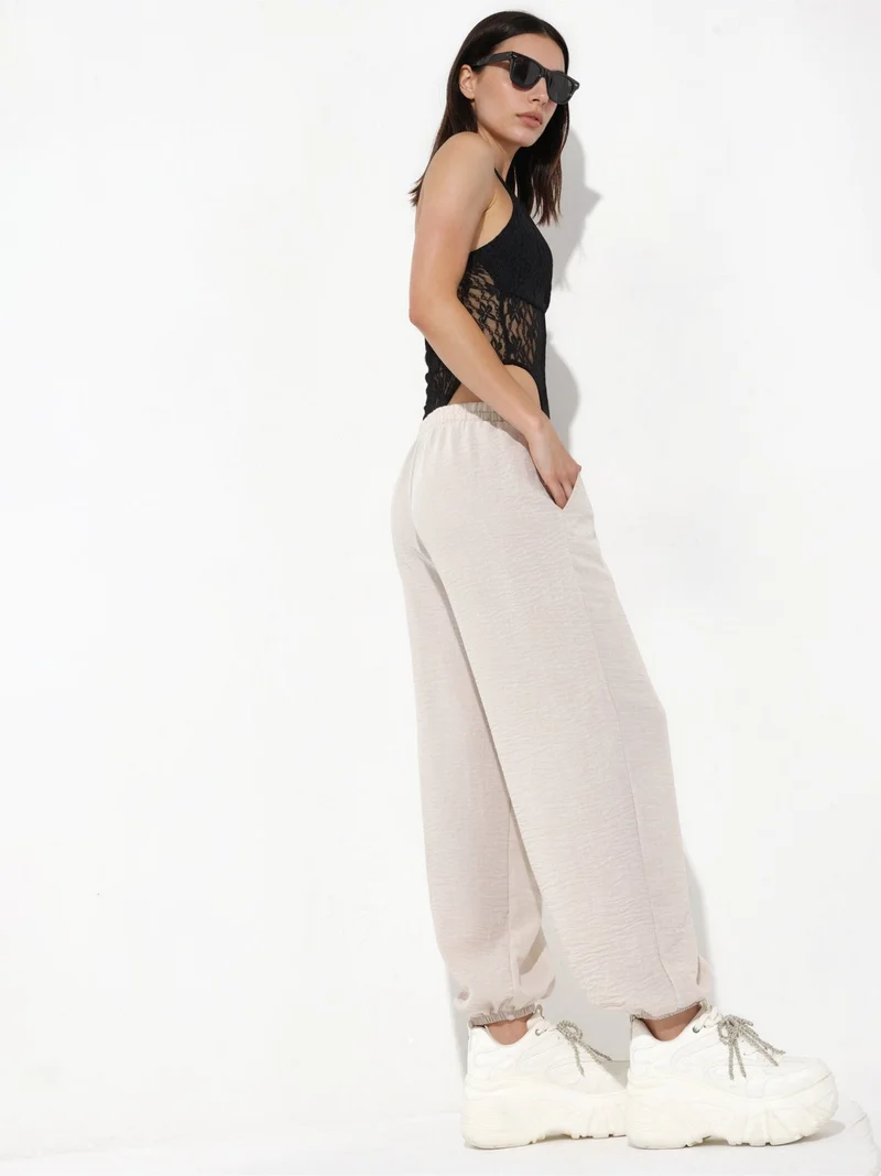 بوسيم BUSEM Women's Textured Polyester Jogger Pants