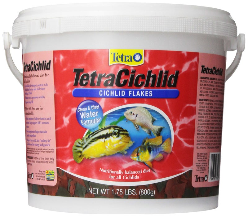 TetraCichlid Cichlid Flakes 1.75 Pounds, Fish Food, Clear Water Advanced Form - Image 1