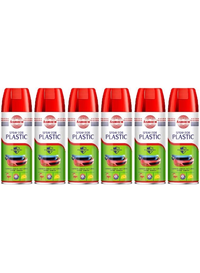 اسماكو بخاخ بلاستيك من اسماكو - أبيض مطفي - 400 مل - مجموعة 06 قطعة