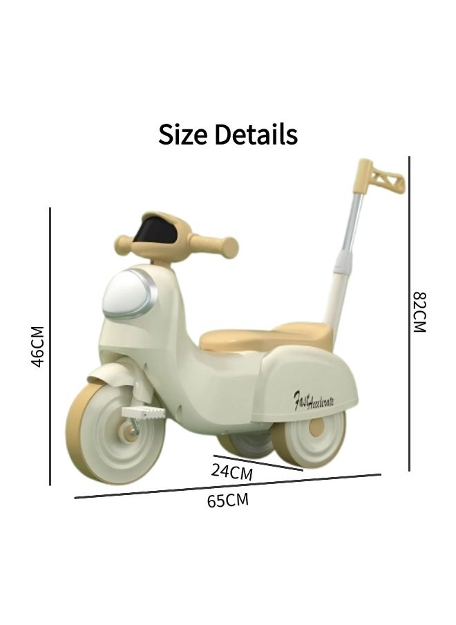 Vixplorn Ride-on Toys Kids Trike Kids Tricycles with Push Handle Baby Balance Bike Rideable and Pushable Toddler Bike with Parent Handle for 2-6 Years Old Toddlers Trike with Music&Light and Wheels Foot Pedal Riding Gift  - Image 2