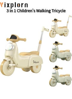 Ride-on Toys Kids Trike Kids Tricycles with Push Handle Baby Balance Bike Rideable and Pushable Toddler Bike with Parent Handle for 2-6 Years Old Toddlers Trike with Music&Light and Wheels Foot Pedal Riding Gift