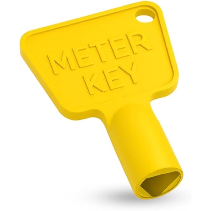 PLASTIC GAS & ELECTRIC METER KEY (1 PACK)  UTILITY METER BOX KEY WITH TRIANGLE SOCKET  YELLOW DURABLE PLASTIC KEY FOR CUPBOARDS, BINS & METER ACCESS. - Image 2