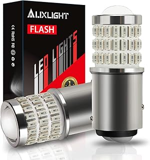 AUXLIGHT AUXLIGHT 2057 1157 2357 7528 2057A 1157A BAY15D LED Strobe Bulbs Brilliant Red, Ultra Bright 57-SMD LED Replacement for  - Image 1