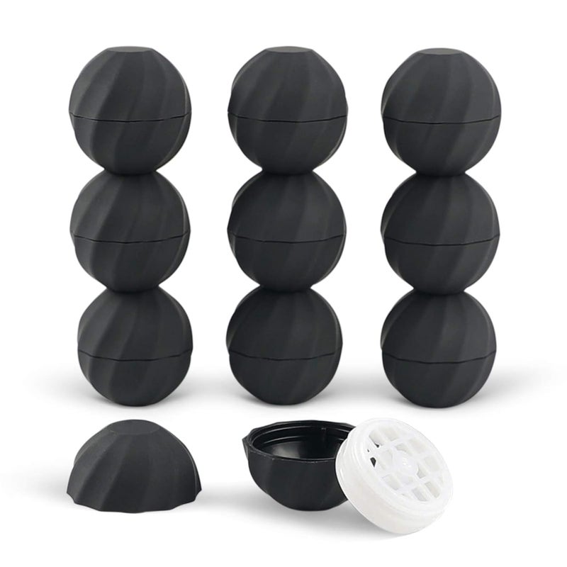 LONGWAY longway 024Oz 7ml Empty Lip Balm Sphere Containers  Screw Cap Lipstick TubesChapstick TubesChapstick Holder for Lip Gloss  BPA FREE Pack of 10 Black 